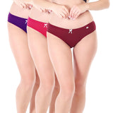 Xjarvis Caribeanchic Women'S Hipster Panty - Soft Stretchable Combed Cotton Underwear High Coverage Bikini Briefs Breathable & Comfortable Ladies Innerwear - Pack Of 3 Brown/Pink/Purple Xl,Pack of 3 - Brown/Pi,,B0CW39QXW3