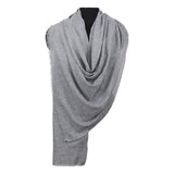 Cashmere Craft Solid Acrylic Blend Women Stole (Grey) 70X180 Cm