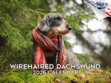 2025 2026 Dachshund Wirehaired Calendar - Dog Breed Monthly Wall Calendar - 12 x 18 Open - Thick No-Bleed Paper - Giftable - Aca