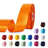 ZHIAXTON Orange Ribbon 1 1/2 Inch, 60 Yards Single Face Orange Satin Ribbon for Gift Wrapping, Flower Bouquet Handmade Bows Rose
