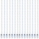 Lemonkey 20Pcs Ball Beads Chain Bulk,White Keychain Rings Metal 4 Inch Dog Tag Metal Small Chain with Connectors for Hanging Dec
