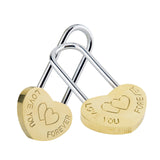 VerRich 2PCS 3.5 50mm Love Lock Single Heart Shaped Padlock Everlasting Love You Forever for Lovers Wedding, Bridge,Paris,Annive