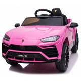 YOFE Kids Electric Ride On Car for Kid, 12V Licenced Lamborghini Kids Electric Vehicles with Remote Control, AUX, Spring Suspens
