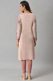 W For Woman Pink A-Line Floral Printed Winter Kurta In V-Neck_22Now18534-119381P_3Xl