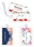Yellow Nuts Personalized Travel Luggage Tags Pack Of 3 School Bag Name Labels Suitcase Air Travel Travel Id Fro Kids Girls Boys