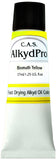 C.A.S. Paints AlkydPro Fast-Drying Oil Color Paint Tube, 37ml, Bismuth Yellow