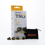 Westone TRU Travel Earplugs - Reusable Filtered Earplugs for Flying & Travel, Universal Fit with Acoustic Filters - NRR 7 dB Pre