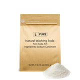 Pure Original Ingredients Natural Washing Soda (1 lb.), EcoFriendly Packaging, MultiPurpose Cleaner, Water Softener, StainRem