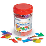 Learning Resources Translucent Geometric Shapes 408 Pieces, Grades PreK+ | Ages 4+ Preschool Learning Materials, Manipulative