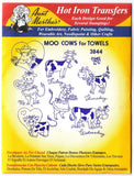 Aunt Marthas Hot Iron Transfers #3844 Moo Cows for Towels