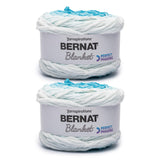 Bernat Blanket Perfect Phasing - 2 Pack of 220 Yards/10.5 oz Electric Blue 100% Polyester Yarn