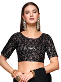 OOMPH! Readymade Blouse for Women, Brocade, Boat Neck, rbbl532