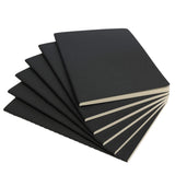 Simply Genius Journaling Notebooks - 6-Pack A5 Black Softcover - College Ruled Writing Journal - Note Taking & Travel Notebook -