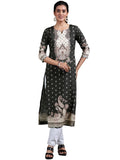 Libas Women'S Crepe Regular Kurta (29256_Black