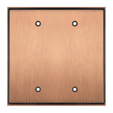 Henne Bery Soft Modern Decorative Wall Plate Switch Plate Outlet Cover (Double Blank, Antique Copper)