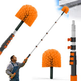 Buyplus 30FT Reach Cobweb Duster, Outdoor Spider Web Cleaner Brush with Professional 524FT Extension Pole, NonShedding Fluffy