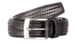 The Clownfish MenS Genuine Leather Belt With Textured/Embossed DesignCoal Black1 (Size40 Inches)