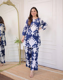 Gosriki Women'S Cotton Blend Printed Ethnic Co-Ord Set (Minara Blue-Nw-Gs_Xl_Blue_X-Large),Blue,,B0D2Y79QPL