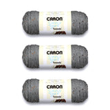 Caron Simply Soft Gray Heather Tweeds Yarn - 3 Pack of 141g/5oz - Acrylic - 4 Medium (Worsted) - 240 Yards - Knitting/Crochet