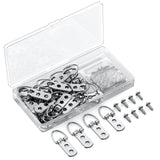 Uniclife 30 Pcs D Ring Picture Hangers with Screws, 40 lb Load Heavy Duty Picture Hanging Hardware, Double Holes Picture Hooks,