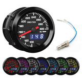 SINCO TECH 52mm Gauge Car Meter Digital Display Pointer 7 Colors Backlight 12V Universal Gauge Kit (Oil Temp F)