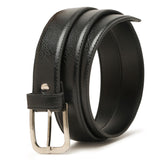 Tybelt Pu Leather Belt For Men Classic Black Belt With Polished Finish, Pin Buckle, Adjustable Fit Up To 38 Inches Stylish F