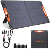 SOKIOVOLA N-Type 16BB 110W Portable Solar Panel for EF/Jackery/Bluetti/Anker Power Station, 25% High Efficiency ETFE Foldable So