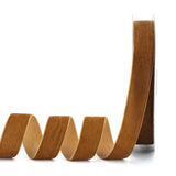 Lemon Park Brown Velvet Ribbon,1 W x 20Yd Single Face,Great for Gift Wrapping,Hair Bows,Handmade Craft and Christmas,Wedding Dec