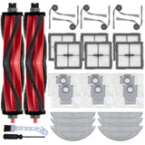 LOVOBO 28Pcs Q10 S5+ Accessories Kit Replacement Compatible with Roborock Q10 S5+ /Q10 S5 Robot Vacuum, 2 Main Brush, 6 Side Bru