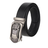 Zacharias MenS Artificial Leather 35 Mm Automatic Lock Belt (Pack Of 1) (S113_Black)