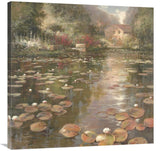 Lily Pond - Pastel Version-Canvas Art-36X36
