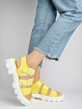 Shoetopia Smart Casual Yellow Sandals For Women & Girls /Uk3,Yellow,3,B0CCRYYQ49