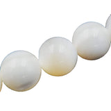 Malahill Gemstone Beads for Jewelry Making, Sold per Bag 5 Strands Inside, White MOP Shell Beads 6mm