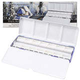 MYARTOOL Empty Watercolor Palette, Metal Watercolor Tin Palette Paint Case with 24 Empty Full Pans, Paint Tray Palette for DIY T