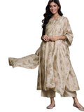 Libas Women's Silk Blend Kurta Sets (20242O_Grey