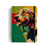 Mooch Retriever Pop | Dog Cover 120 Gsm Paper Diary | Brown Paper (Khaki) & Coffee Scented | Handcrafted Diary With Elastic Clos