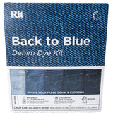Rit Dye Back to Blue Kit - Includes Bold Blue All Purpose Dye, ColorStay Dye Fixative, & Gloves - Restore Faded Fabrics