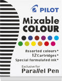 4 BOXES Pilot Parallel Pen Ink Refill Calligraphy Pen Assorted, 12/Pack (77312)