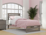 AFI, Oxford Twin XL Platform Bed with Matching Footboard, Grey
