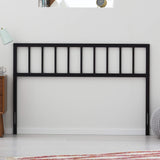 Linenspa Decorative Black Metal Steel Construction- Vertical Bar Design-40 Inches Tall Headboard, California King