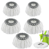 Spin Mop Heads Replacement for Mr.Clean,360 Rotating Round Mop (White5PCS)