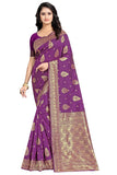 Sugathari Womens Art Silk Purple Kanchipuram Saree (SAN ENGLE 3 PURPLE)