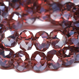 Songxi 6mm Faceted Rondelle Glass Beads for Jewelry Making 240PCS, Crystal Glass Beads DIY Arts and Crafts, for Bracelet Necklac