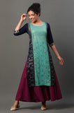 Aurelia Women'S Viscose Regular Kurta (24Fea14530-507307_Navy Blazer Navy Blazer Xl