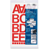 Chartpak Vinyl Helvetica Style Letters Letter & Number, 2 Inches High, Red (01052)