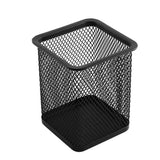 ABAJ MultiPurpose Mesh Pen Pencil Squared Shaped Desk Stand Holder Balck