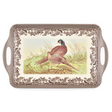 Pimpernel Woodland Large Handled Tray- Large Rectangular Melamine Serving Tray with Nature-Inspired Forest Design - Dishwasher S