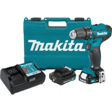 Makita FD09R1 12V max CXT LithiumIon Cordless 3/8 DriverDrill Kit (2.0Ah)
