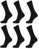 Queery MenS Black Cotton Full Length Socks Size 811 (Pack Of 6 Pairs)