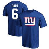Fanatics Men's Jaxson Dart Royal New York Giants Big & Tall Name & Number T-Shirt